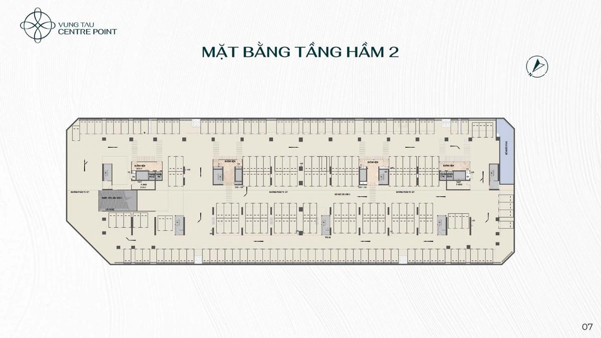 Mặt bằng Vũng Tàu Centre Point tầng hầm 2