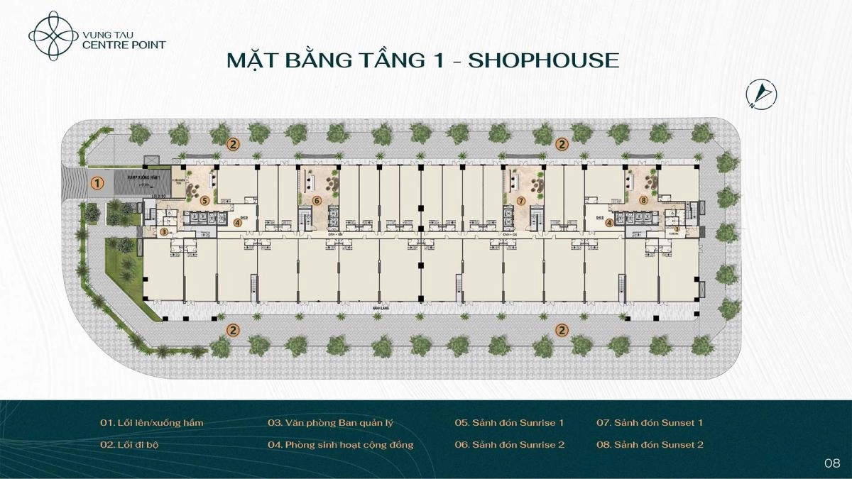 Mặt bằng Vũng Tàu Centre Point tầng1